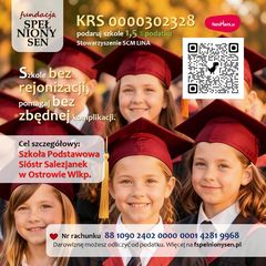 cele charytatywno-opiekuńcze w Szkole Podstawowej Sióstr Salezjanek w Ostrowie Wlkp.