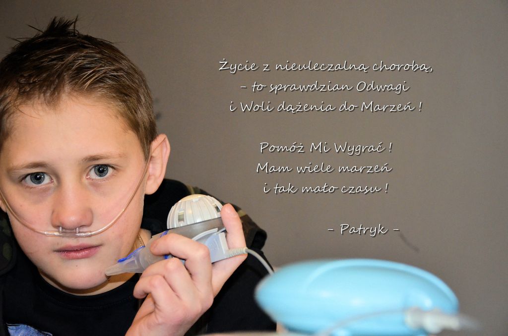Pomóż Patrykowi Hetmańskiemu w walce z Mukowiscydozą